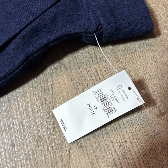 NWT! GAP Navy Blue 365 High Rise Linen-Blend Trousers - Multiple Sizes🔹 - Picture 12 of 13